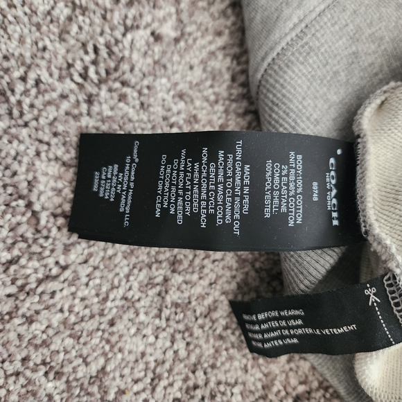 Mens Coach Mix Media Sweatshirt Size XS - Picture 9 of 11